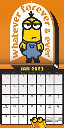 Minions Calendar 2023 - Deluxe 2023 Minions Zidni kalendar paket sa preko 100 naljepnica kalendara