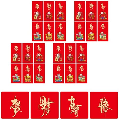 ABOOFAN 24kom kineska Nova godina Red Envelops 2021 Zodiac OX Spring Festival Nova Godina srećni novčani paketi