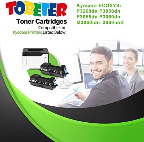 ToBeter 2 Pakovanje Crna kompatibilna Kyocera TK3172 TK-3172 1t02t80us0 zamjena tonera za ECOSYS P3050dn P3055dn P3060dn M3860idn M3860idnf štampač
