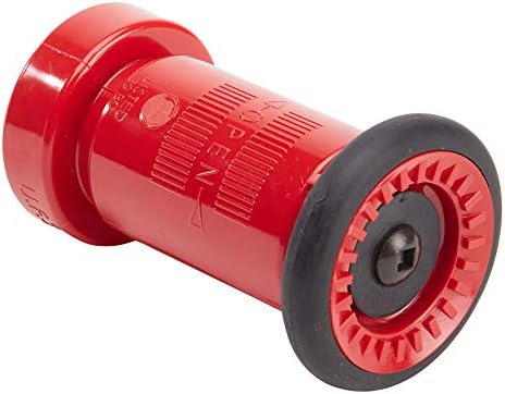 Teška plastika 1 1/2 vatrena mlaznica sa trajnim gumenim branikom - crvenom bojom