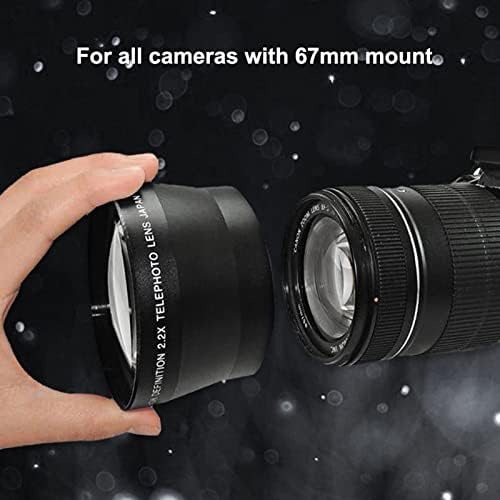 Akozon Kamera Teleconverter Lens, 67mm objektiv kamere 2.2 X univerzalni telekonverter objektiv za DSLR fotoaparate dodatak