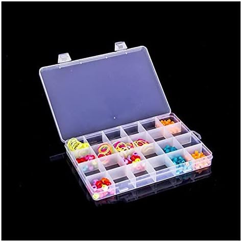 NNJHG AC207 Podesiva prozirna mala komponenta Nail Art tip Case Plastic Storage Perla pilule Organizator