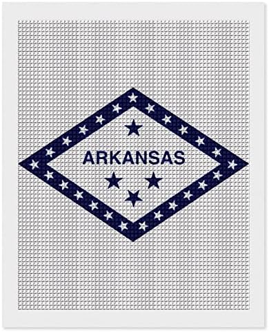 Arkansas Državne zastave Dijamantni setovi za farbanje pune bušilice 5D slike umjetnička plovila za kućni zidni dekor za odrasle DIY poklon 16 x20