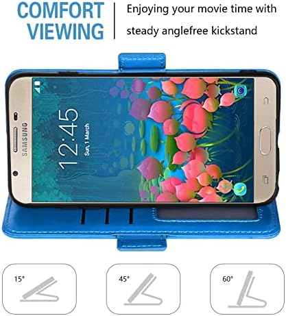 Asuwish kompatibilan sa Samsung Galaxy J5 Prime futrolom za novčanik i kaljenim staklom