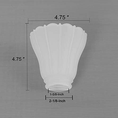 Giluta Glass Shade zamjena Stropni ventilator svjetlo pokriva mat style staklo sjenilo za zidno svjetlo privjesak luster 4 Pakovanje 2 1/8 monter veličina