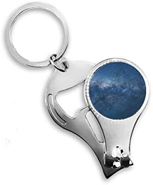 Tamne Galaxy Blue Stars Oblaci za nokte NIPPER prsten za ključeve za ključeve