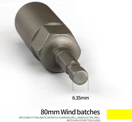 Wxynhhd 5pc HEX utičnica Kit 6mm / 8mm / 10mm / 12mm / 14 mm magnetski adapter utični orah