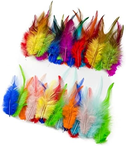 100kom obojeno pero prirodno Pijetlovo perje za šivanje zanata nakit pribor za šivanje perjanice Dream Catcher Decor 10-15cm-bai jian 10,100 kom