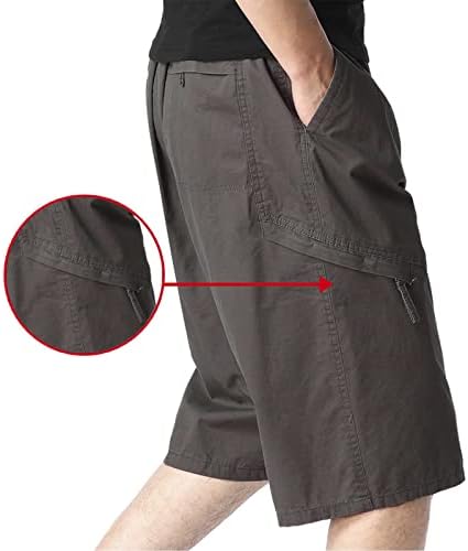 Sezcxlgg muške vrećaste Kargo kratke hlače džepni kombinezoni muške hlače sa patentnim zatvaračem