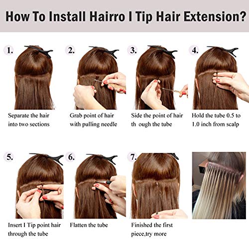 Hairro i Tip Pre Bonded Cold Fusion Human Hair Extensions Tipped Remy Hair Pieces Silky Natural