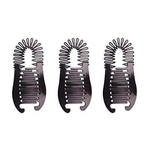 Numblartd 3pcs Plastic Interlocking Banana Clip Combs-dvije strane češljevi za kosu izduženi rep Hair Clincher Hair Accessories rep držač za žene