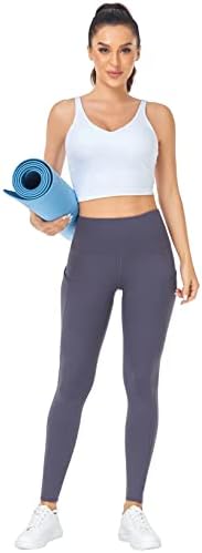 Taydey ženske visokog struka joge s džepovima sa džepovima, Tummy Control Workout Atletic Vožnja joga hlače