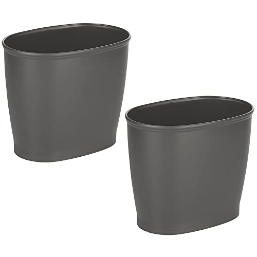 Mdesign Plastic Oval mala kanta za otpatke od 2,25 galona/kanta za smeće od 8,5 litara, kanta za