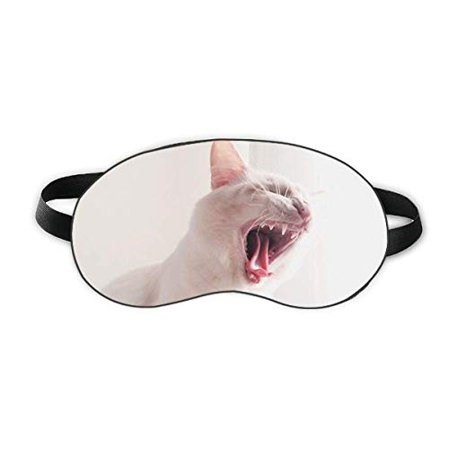 Životinjska bijela žestoka mačka fotografija za spavanje štitnika za oči meka noć za sjedište