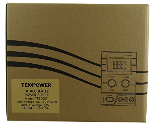 Tekpower TP3005T varijabilno linearno DC napajanje, 0-30V @ 0 - 5a sa Aligatorskim ispitnim vodovima