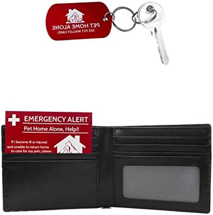 Pets Alert Pets Inside Sticker-Pets Safety Alert and Rescue-u slučaju nužde,Succor može vidjeti upozorenje na prozoru, vratima ili kući za spašavanje vaših kućnih ljubimaca unutra-4 Pakovanje sa karticom novčanika & ključna oznaka