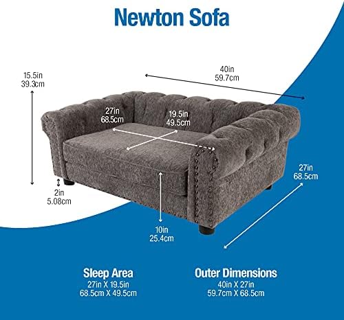 Petmate La-Z-Boy Newton Sofa veliki pseći krevet, 40 x 27 inča, grafit