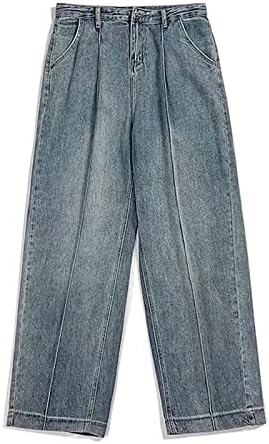 Miashui Little Boy Men Fashion Loose Plus size Jeans Street Wide noga hlače 560 36x30