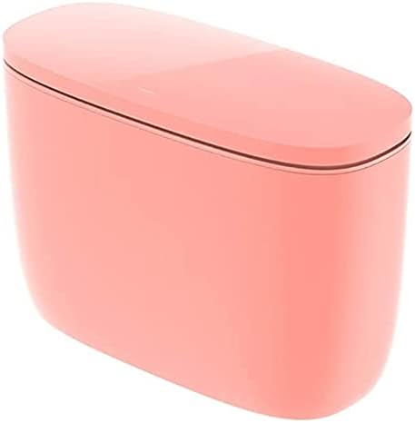 WXXGY kontejner za smeće Mini kontratop otpadne posude Kan za smeće, držač šminke Tanity kuhinja Car Desktop ured kupaonica smeće Can / Cover-Pink