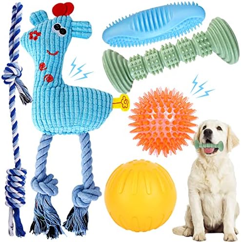 Uzakmi Puppy igračka za zube mekane i izdržljive 6-pakovanje pasa Chwaky igračke za male i srednje pse pogodne