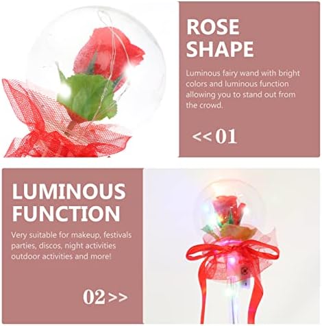 Bestoyard Girl Toys 5pcs LED bajke Dan Valentines Vječna ruža Light Up bljesak palice Fairy Wind Glow Sticks