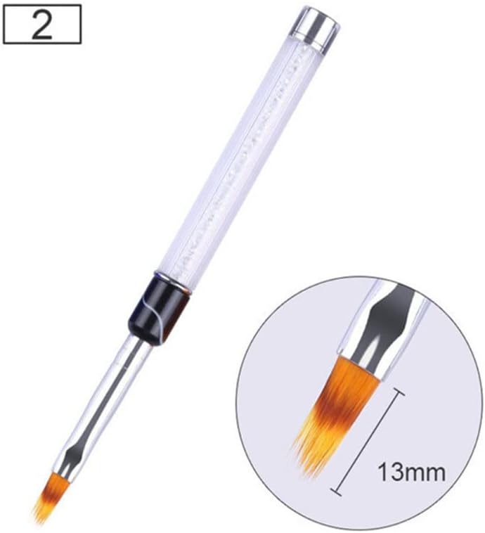 HNKDD Gel Brush Liner Painting Pen akrilni crtež za nokte gradijent rhinestone ručka Nail Art alat