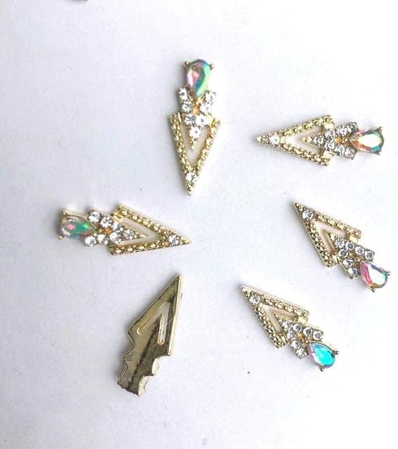 100pc Nail Crystal čari Legura privjesak klinovi Rhinestones veliki trougao / kap vode dizajn nakit za manikir