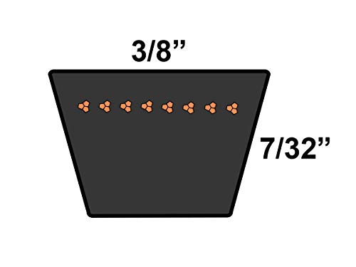 D & D Powerdrive 3L675 V pojas, 3/8 x 67,5, 67,5 dužine, 0,38 širina