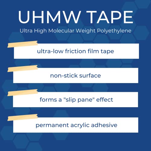 TAPECASE - 1-5-423-3 423-3 UHMW kaseta - 1 in. X 15 ft. Squak redukcijski trak sa visokim akrilnim