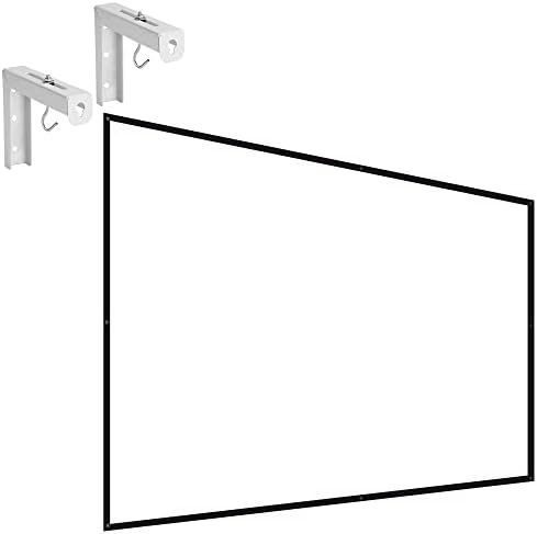 Mount-It! Zidni nosači zaslona projektora | Zidni nosač za viseće za ekrane za kućne projektore i filmske ekrane i prenosivi ekran projektora kućnog kina [100 ], bijeli