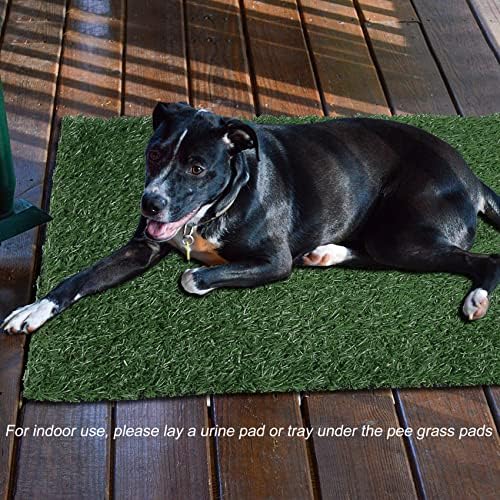 GLOBREEN Puppy podloga za mokraću od umjetne trave za pse Trotty Trianing, zamjena 2 paketa za kućne ljubimce lažna travnata prostirka, za višekratnu upotrebu & visoka drenaža - 18 x 14 inča