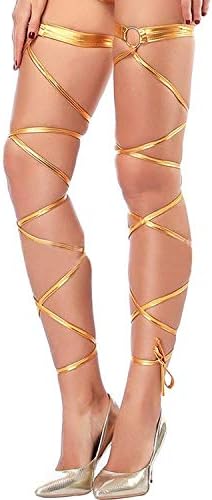 Ibeauti žene Valentinovo seksi noge oblozi čarape za Rave ples stranka sjajna metalik sa O-prsten