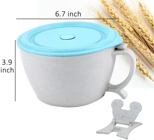 Gmaeurl mikrovalna zdjelica za kuhanje s poklopcem Instant Ramen Noodle Bowl sa držačem telefona - 40 oz