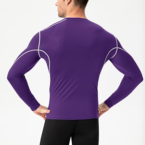 Muške atletske košulje s dugim rukavima Base-sloj Brze suho fitne košulje za vježbanje Trčanje