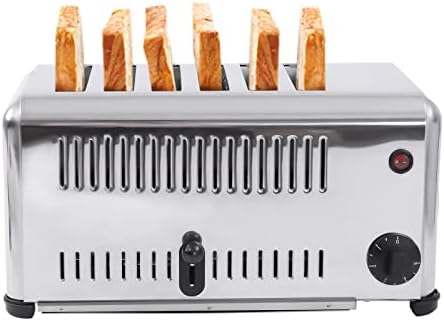 6 kriška toaster od nehrđajućeg čelika, 110V 1680W električni komercijalni kruh toaster bagel