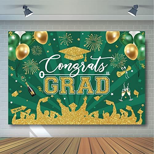 Avezano pozadina za diplomiranje čestitke dekoracije za diplomske zabave zelena i Zlatna klasa