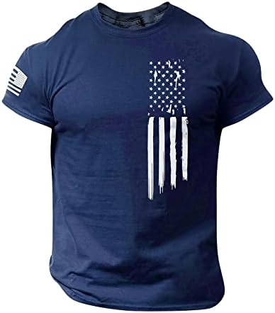 Muška košulja od 4. jula, Muška Street Muscle kratki rukav Print Personality Fashion Fashion T-Shirt