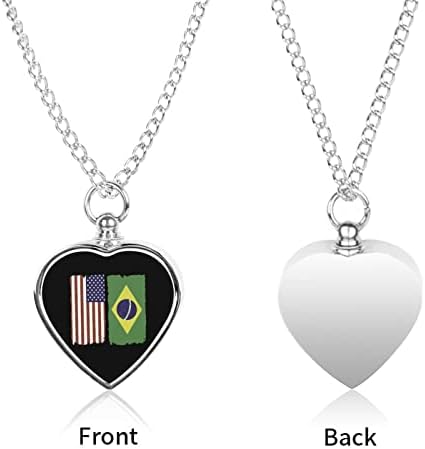 Američka brazilska ogrlica od urne za kućne ljubimce kremiranje Privezak za srce spomen obilježje