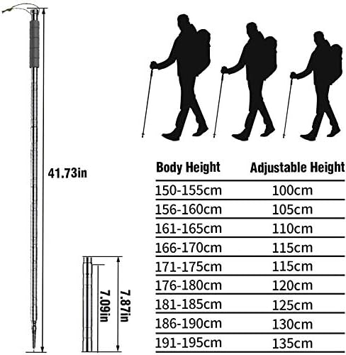 Pješački pol odvojiv lagani za pješački štap za šetnju za muškarce žene