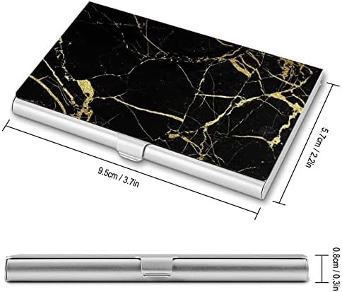 Zlatni i crni Mramor teksturni držač posjetnica metalna džepna torbica za posjetnice personalizirani novčanik za muškarce i žene