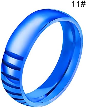 Dječaci prstenovi za tinejdžerske tinejsko čelični čelični plavi par prsten nakit rođendan prijedlog