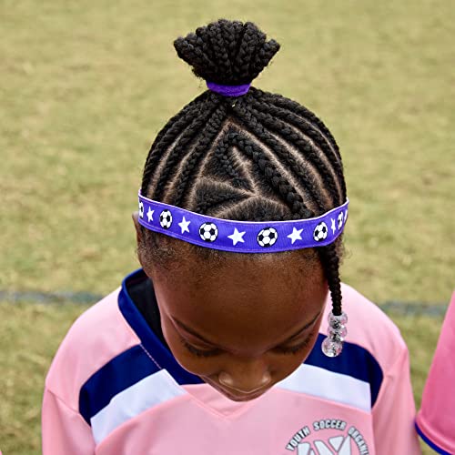 FROG sac 4 fudbalske trake za glavu za djevojčice, Podesiva neklizajuća sportska traka za kosu za djecu,