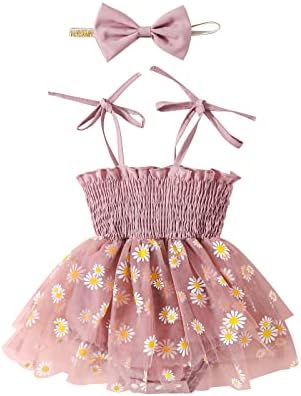 Novorođena dječja djevojka Romper haljina cvjetna print rukava bez rukava Ruched Romper Tutu Tulle