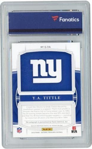 Y.a. Tittle New York Giants Autogramirani 2019 Panini National Treasures # S-ya # 83/99 Trgovačka kartica - NFL autogramirane nogometne karte