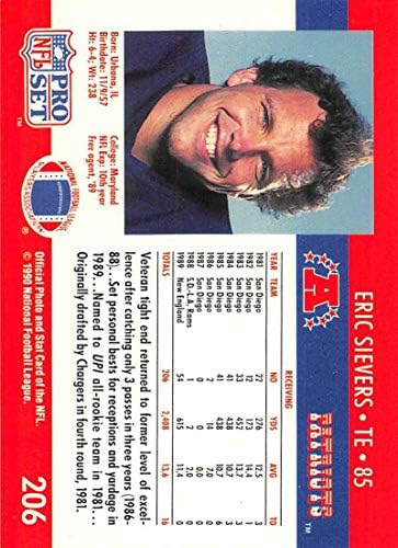 1990 Pro Set # 206 Eric Sievers RC