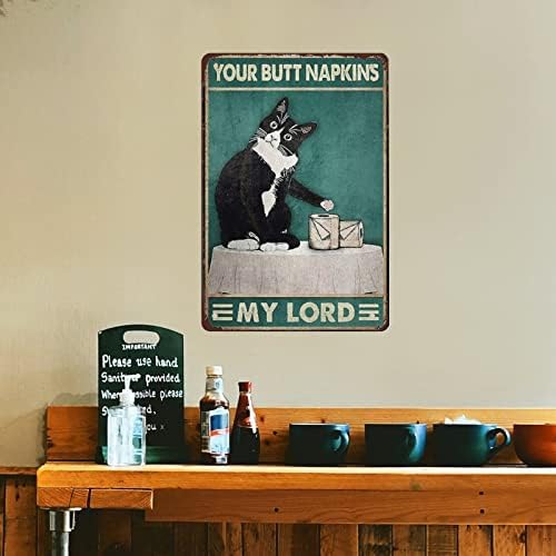 Vintage TIN znakovi vaše guze salvete mog lorda CAT kupatilo za kupatilo Početna Poklon za mačke Ljubavnici