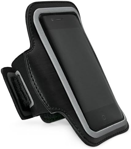 Boxwave Case kompatibilan s Ingenico Roamdata Moby8500 - Sportska ručica, podesiva traka za vježbanje i trčanje - Jet Black
