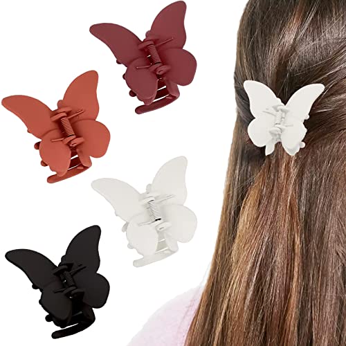 4pcs leptir clips clips za kosu za djevojke žene 2,6 inčne stezaljke za kosu JAW bareta za tanku srednju kosu