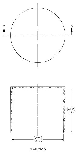 Kapice plastične navlake za krajeve cijevi. SC-201-M, PE-LD, Cap ID .875 Dužina 1,75, Crvena
