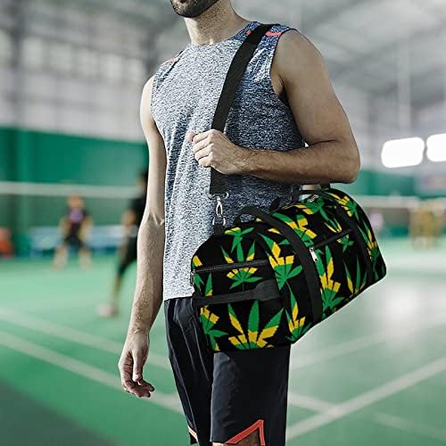 Torba za teretanu sa zastavom lista Jamajke putna torba torba sa pretincem za cipele za vikend sportski odmor